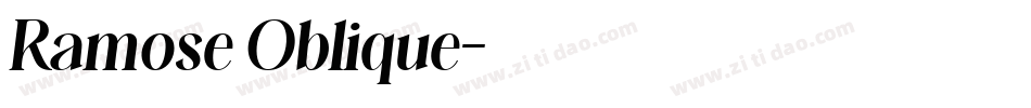 Ramose Oblique字体转换